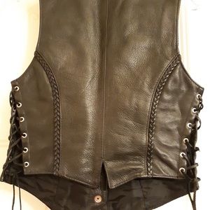 Women’s Leather Bikers Vest
